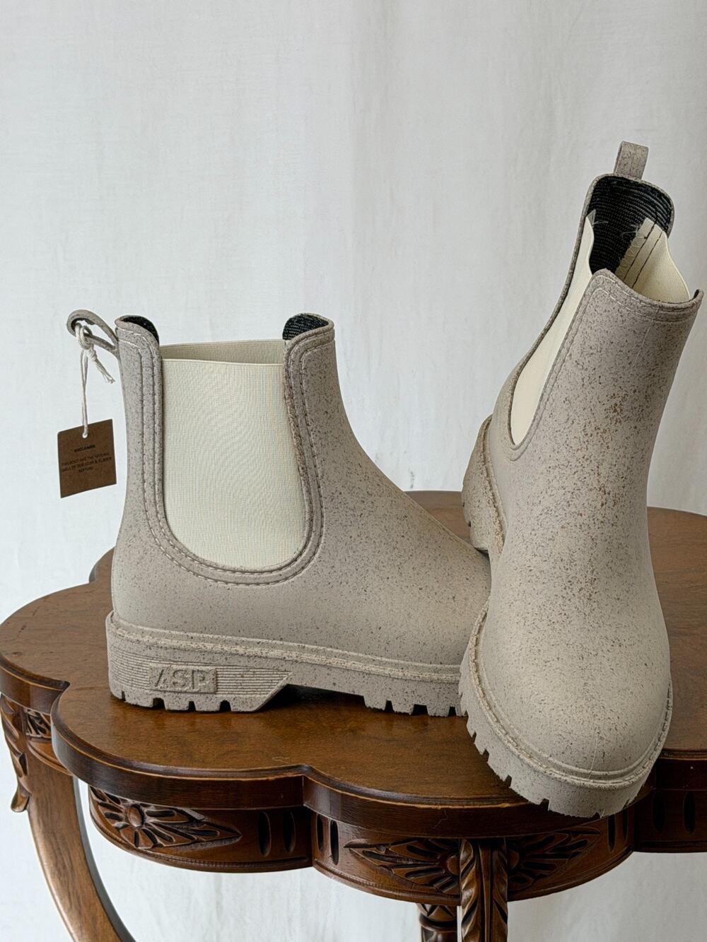 NIB Bos & Co Asportuguesas CORK Chelsea Ankle Pull On Boot Oatmeal EU 40 #0374